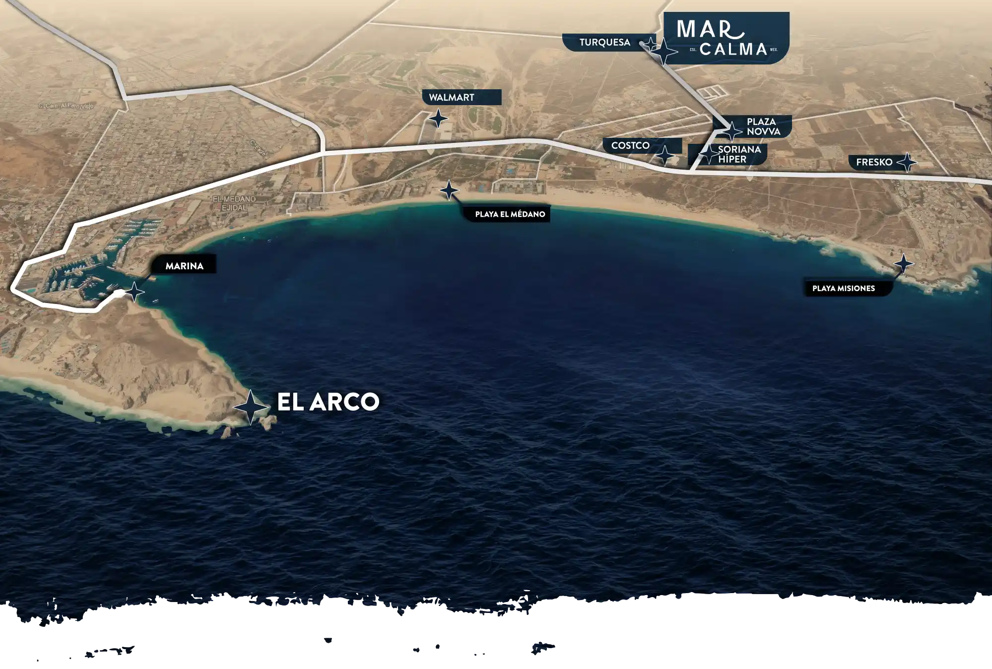 Ubicación de casas en venta en San José del Cabo